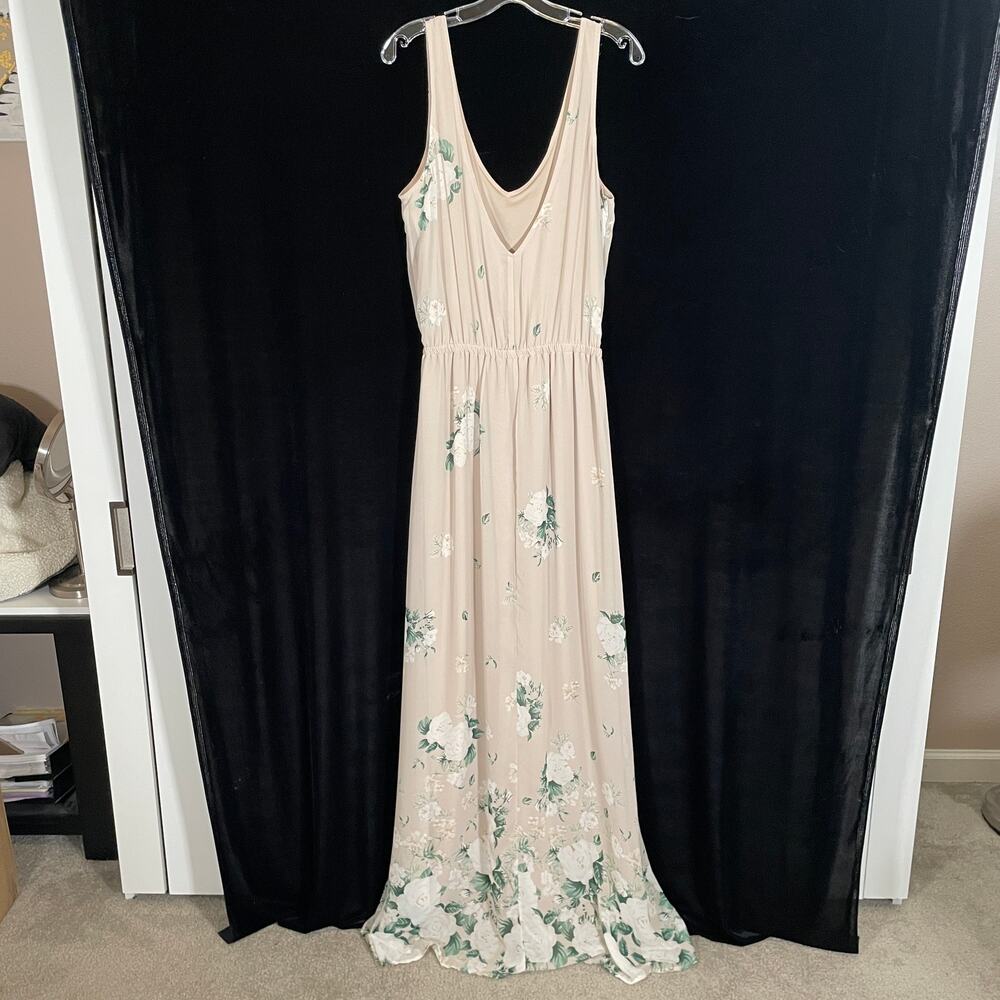 Show Me Your Mumu Kendall Maxi Dress Beige Taupe Floral Print‎ Gown XL - Picture 6 of 6